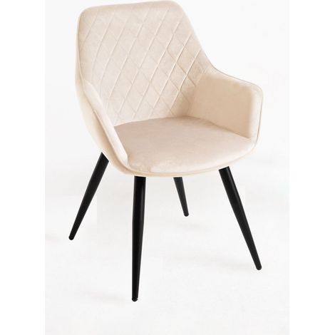 Sillas Comedor - Silla Kres Terciopelo - Beige (1/5)