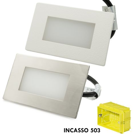 Segnapassi Esterno LED faretto giardino 3W incasso cassetta 503 CCT IP65 220v