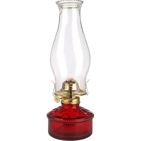 Encrier, lampe à pétrole en verre, lampe à beurre, huile de paraffine, rendu d'éclairage d'ambiance intérieur et extérieur (1/5)