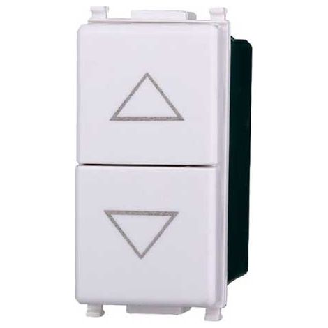 Doppeltaster 1P+1P NO Auf und Ab kompatibel mit Vimar Plana Farbe Weiß Ettroit EV1202