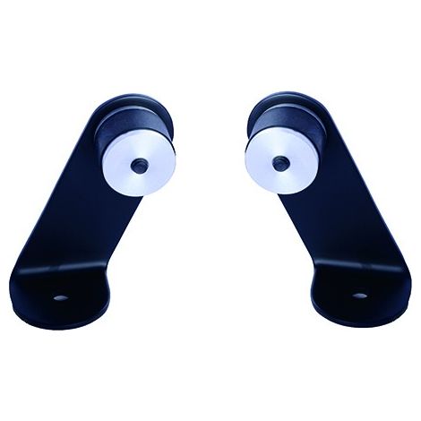 Par de Soportes Oblicuos de Acero inoxidable 316 Para Tubo de 40 mm de Diám. «Negro Mate»