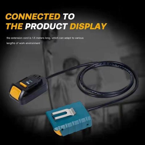 Rallonge électrique pour outils compatibles avec les appareils Makita, Bosch et Milwaukee (interface Bosch 18 V). (1/4)