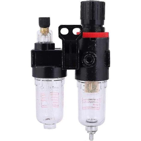1/4"-Luftfilter mit Druckregler, Öl-/Wasserabscheider, Luftfilter für Luftkompressor und Schmiersystem. (1/5)