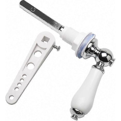 Victorian Design Céramique Tirette de Chasse d'Eau pour WC Traditionnel, Kit de Remplacement avec Poignée Classique, Adapté aux Toilettes Anciennes (1/5)