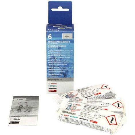 Boîte de 6 pastilles détartrantes TASSIMO (280368-3896) (00311556, 00311864) Cafetière, Expresso 2803684242001147537 BOSCH, SIE