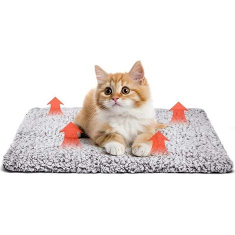 Cuscino autoriscaldante  per cani e gatti, comodo ed ecologico tappetino termico, lavabile, antiscivolo, impermeabile, senza elettricità e batterie, 40x50 cm