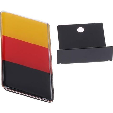 Deutsches Flaggenemblem – 1 Stück – Metall – Doppelseitig klebend – Für den Kühlergrill – 6 x 3 cm (1/5)