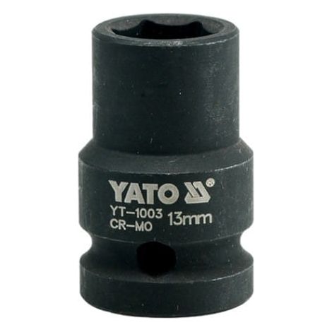 VASO DE IMPACTO YATO DE 6 PUNTAS, 12 CORTO, 13 mm