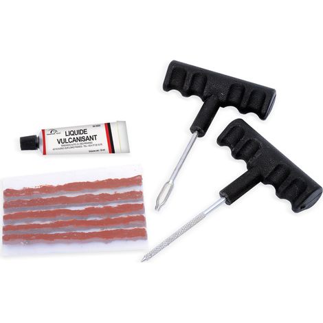 Kit de réparation pneu tubeless 8 pièces - Pneu tubeless route - Réparation pneu extérieur en cas de crevaison - voiture - vélo