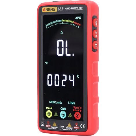 Multimètre numérique écran complet VA LCD gamme auto résistance tension courant mesureur 6000 Counts (1/5)