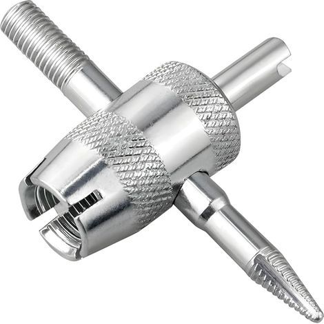 CSPARKV Outil Réparation Valve De Pneus, Demonte Valve Pneu, Valve Core Remover, Outil 4 en 1 pour Retirer Les Tiges Valves des Pneus, Outil Multifonction pour Réparation Tige Pneu Automobile (1/5)
