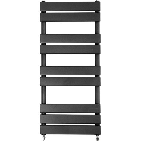 WarmeHaus Flat Panel Anthracite Bathroom Heated Towel Rail Ladder Radiator Warmer 1000x450mm (1/5)
