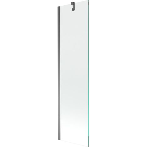 Mexen Next pannello doccia singolo ala 50 x 150 cm, trasparente, gun metal - 895-050-000-00-00-95 (1/5)