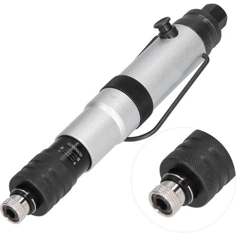 Tournevis pneumatique à embrayage 1/4 po, pression de contact et contrôle de couple réglables. (1/5)