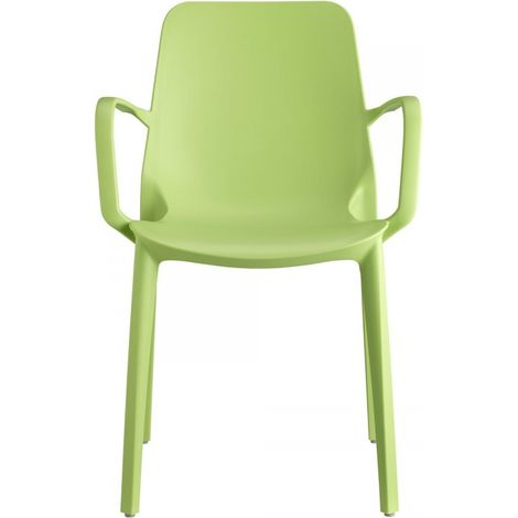 POLTRONA GINEVRA colorata per esterni/interni confezione da 4 pezzi verde pistacchio (1/4)