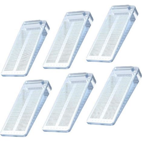 Arrêts de Portes 6pcs Antidérapante Cale Porte au Sol avec Hauteur Réglable,Ces Cales être Utilisées sur Une Base Genre Carrelage, Béton, Ciment ,Tapis, Sols Stratifiésetc,Transparent (1/5)
