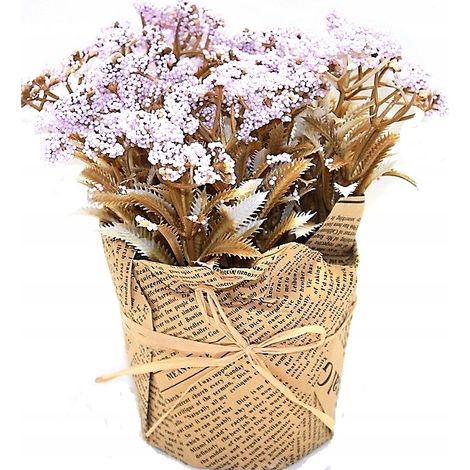 Bouquet di fiori artificiali con stampa di giornale, elegante decorazione per la casa. (1/5)