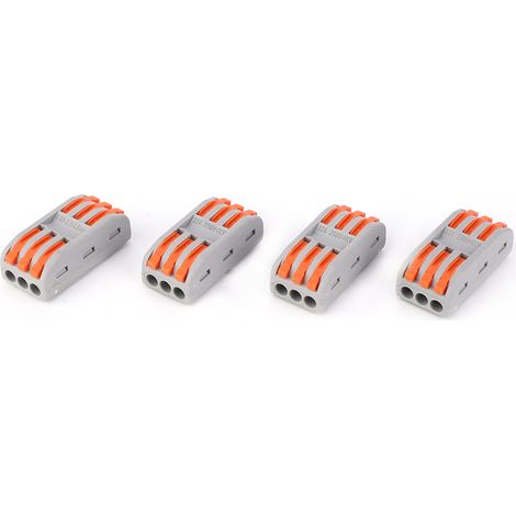 10 Stück PCT3-3 Schnellverbinder 3-in 3-out elektrische Kabel-Docking-Klemme einfarbig (1/5)
