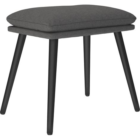 vidaXL Poggiapiedi Grigio Scuro 45x29,5x35 cm in Tessuto (1/5)