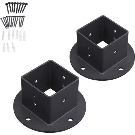 Ancrages de poteaux portables robustes en acier thermolaqué pour garde (1/5)