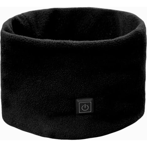 Bufanda calefactable recargable, calentador de cuello USB, ideal para el invierno y para aliviar el dolor de cuello (negro)