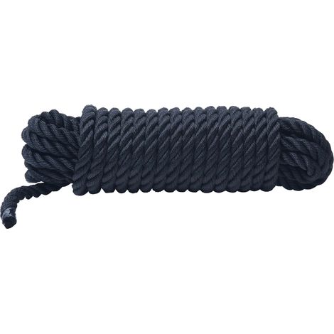Corde polyester noire WERKA PRO 20 mètres Ø 18 mm (résistance ± 4900 kg)