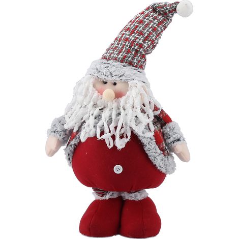 Stehende, ausziehbare Weihnachtsmannfigur, Weihnachtsdekoration, festlicher Wohnschmuck für die Inneneinrichtung (1/5)