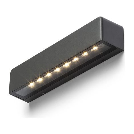 Lampada applique da esterno SAMPO da parete grigio antracite 230V LED 9W IP65 3000K