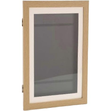 Cadre magnétique A4 pour enfants (21 x 29,7 cm), ouverture facile sur le devant, dimensions modulables pour dessiner, décoration en bois. (1/5)