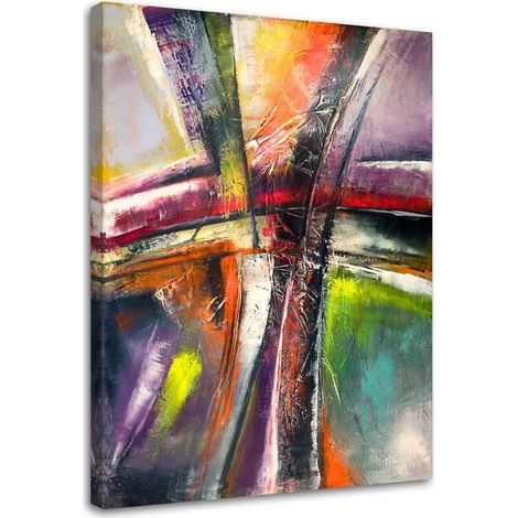 Quadro su tela, Astrazione moderna dipinta - 40x60 (1/5)