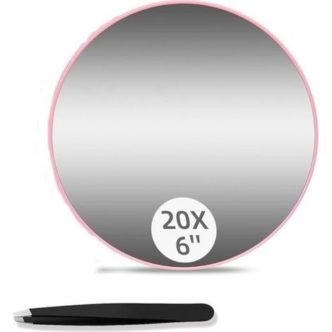 Miroir de maquillage - Grossissement x20 - Miroir à ventouse - Mini miroir de maquillage - Miroir grossissant - Miroir (1/4)