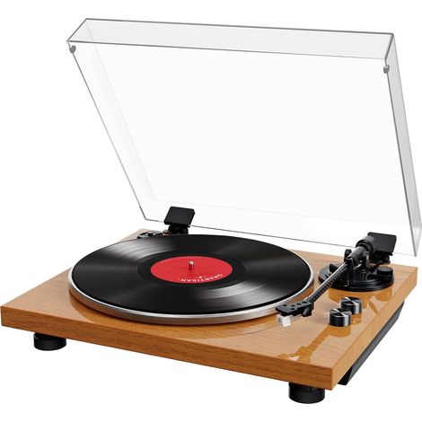 Platine Vinyle Bluetooth avec Stylet AT-3600L, Vitesse Réglable (33 et 45 TR/Min) – Contrôle Anti-Patinage et Réglage de la Tonalité pour Un Son Equilibré et Riche en Détails (1/5)