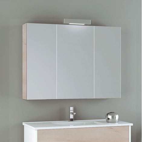 Espejo Camerino de baño para mueble ALLSTONE 9 colores disponibles y 4 medidas 120 cm Crema (1/3)