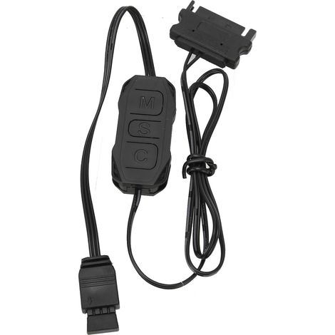 Contrôleur ARGB 5 V 3 broches, plusieurs modes d'éclairage, contrôle manuel, contrôleur de ventilateur RGB, alimentation SATA, contrôleur de barre lumineuse (1/5)
