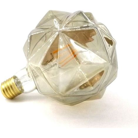 Lampadina decorativa Led E27 4w 1800k vetro grigio fumo