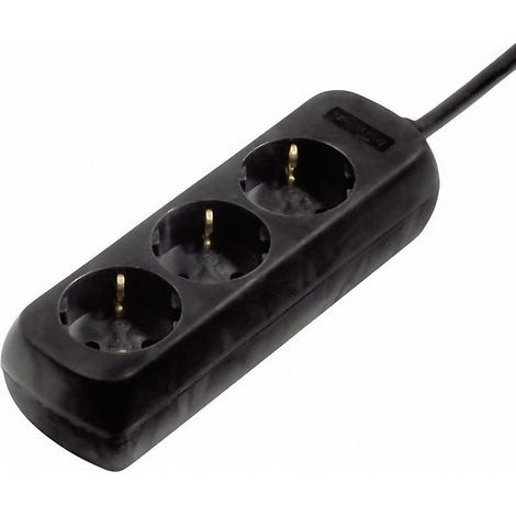 Hama 00108843 Steckdosenleiste 3fach Schwarz Schutzkontakt 1 St.