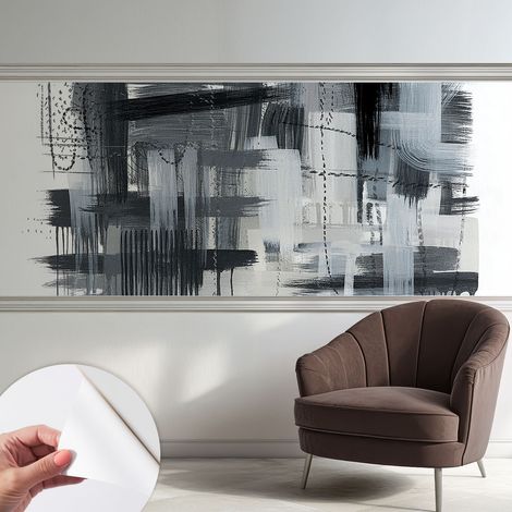 Papier peint adhésif décoratif avec colle pour salon chambre à coucher et bureau Design moderne et facile à poser Art moderne 250x104 cm (1/5)