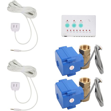 Kit de détection de fuites d'eau domestique intelligent avec alarme sonore et dispositif de protection contre les infiltrations d'eau (prise AC100-240VEU).