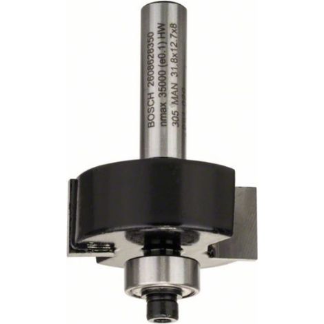 Fresa para rebajes, 8 mm, B 9,5 mm, D 31,8 mm, L 12,5 mm, G 54 mm