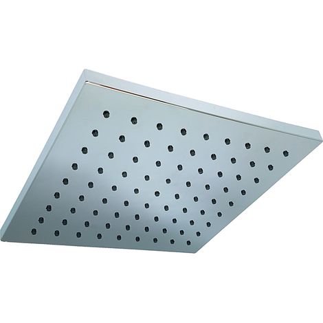Eurosanit – Douche de tête carrée 200x200 mm – Pomme ABS chromée – Jet pluie enveloppant – Structure fixe orientable – Picots anti-calcaire