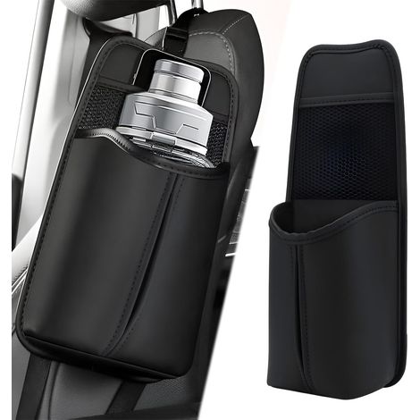 Organizador lateral multifuncional para asiento de seguridad infantil, bolsa colgante apta para todos los vehículos, color negro. (1/5)