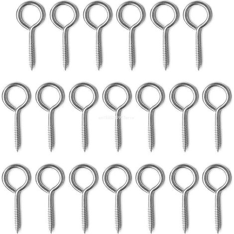 20 crochets à vis - M3 - inox - pour suspension et rangement (1/5)