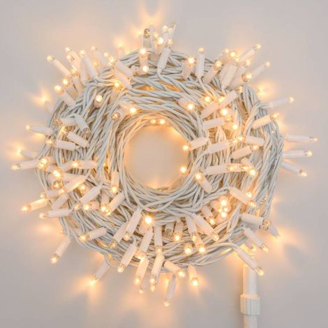 Guirlande Lumineuse 20M 200 MaxiLED blanc chaud scintillant câble blanc IP67 230V professionnelle Lotti (1/5)