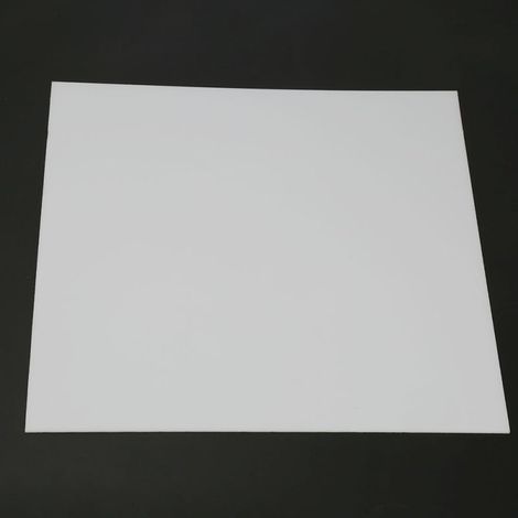Plaque en polyoxyméthylène blanc (POM) 2 x 300 x 300 mm, en plastique technique. (1/5)