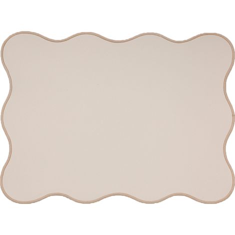 Set de table rectangle Juliette beige bordure beige 33 x 45cm (1/2)