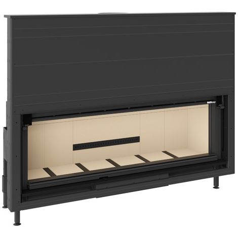 Viva – Insert cheminée à bois 18 kW – Hauteur 1340 mm – Largeur 1690 mm – Rendement 78,6% – Émission CO 0,1% (1/5)