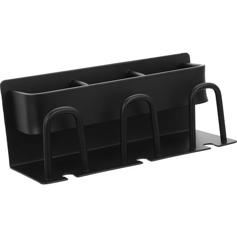 Zahnbürsten und Zahnpastahalter aus schwarzem Aluminium