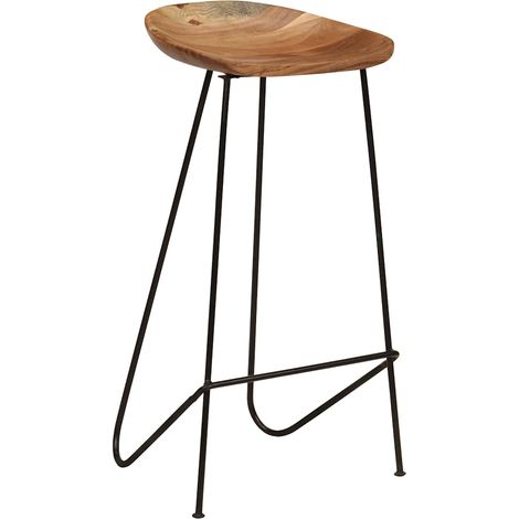 Maison Exclusive - Barhocker 2 Stk. Massivholz Akazie (1/5)