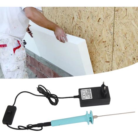 Elektrischer Schaumstoffschneider mit Thermostift, Heißdrahtstift 100-240V EU-Stecker, Heißmesser für Platten, Folien, Schränke (1/5)