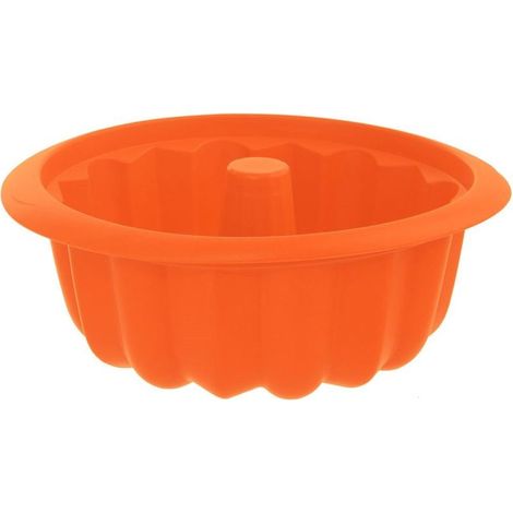 Moule à gateau orange en silicone avec cheminée (1/4)